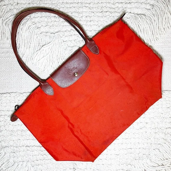 Longchamp Bags Longchamp Burnt Orange Le Pliage Large Nylon